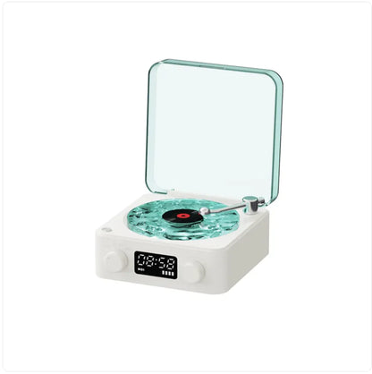 Retro Wireless Bluetooth Turntable Speaker with RGB Projection Lamp