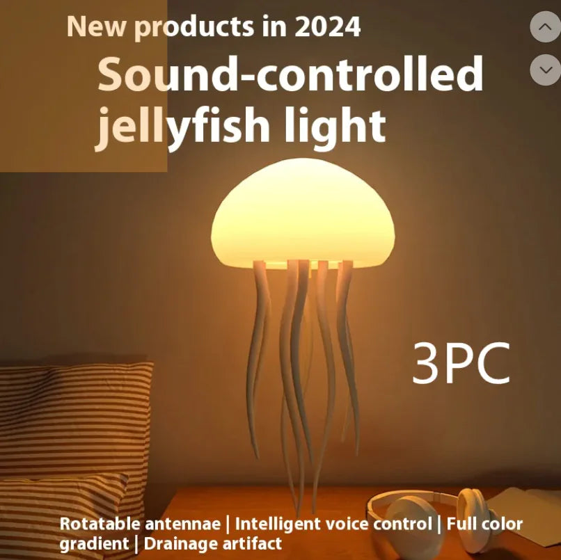 LED Jellyfish Mood Lamp - Smart Bedside Light